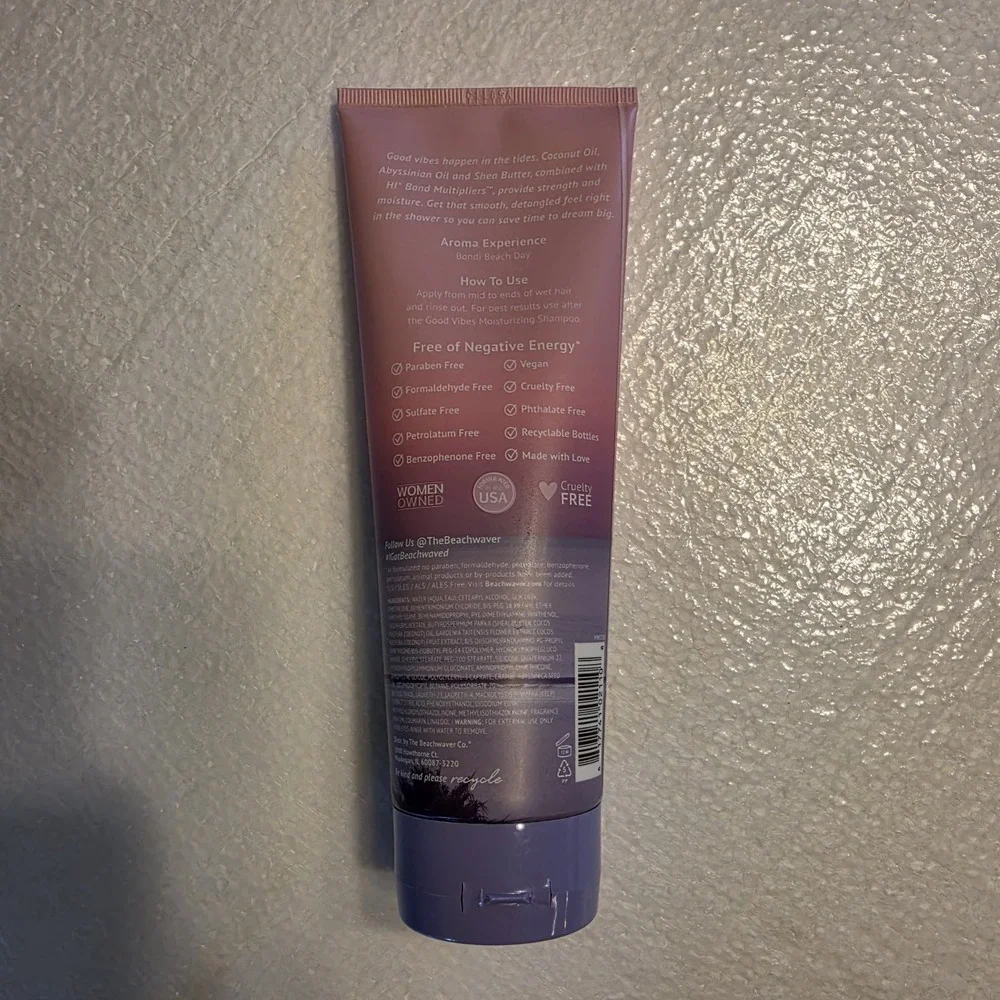 Beachwaver Co Good Vibes Moisturizing Conditioner 8oz NEW SEALED Vegan Hair Care